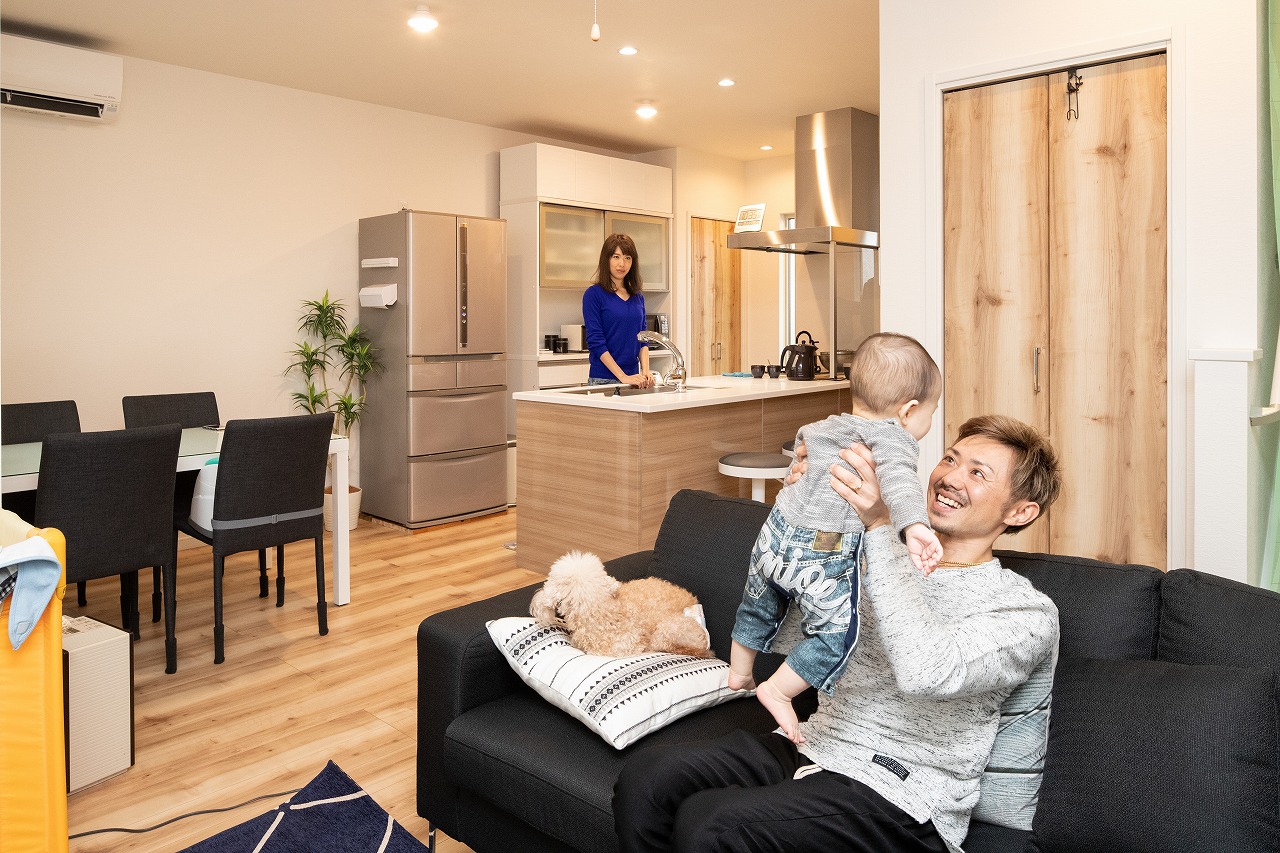 モデルハウスを見て、明るさや動線が気に入って購入を決めました。