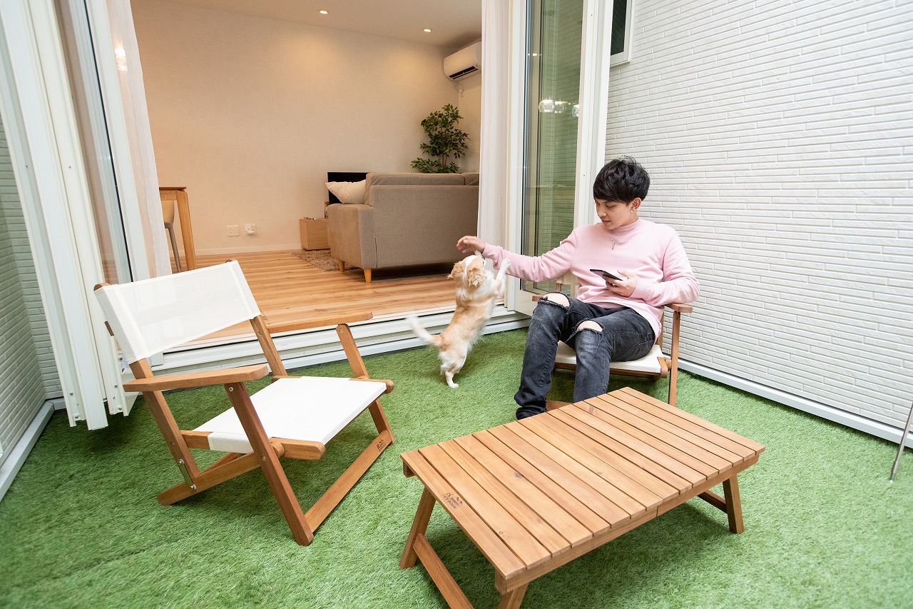 チラシがきっかけで、中庭のある理想のマイホームが実現しました。